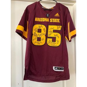 ASU Legends 1970 Undefeated Peach Bowl Champions Signed Jersey #85